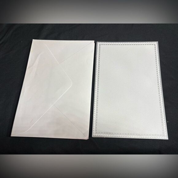 40 New! Printable Silver Border Cardstock Invitations Includes 30 Envelopes - Picture 1 of 5